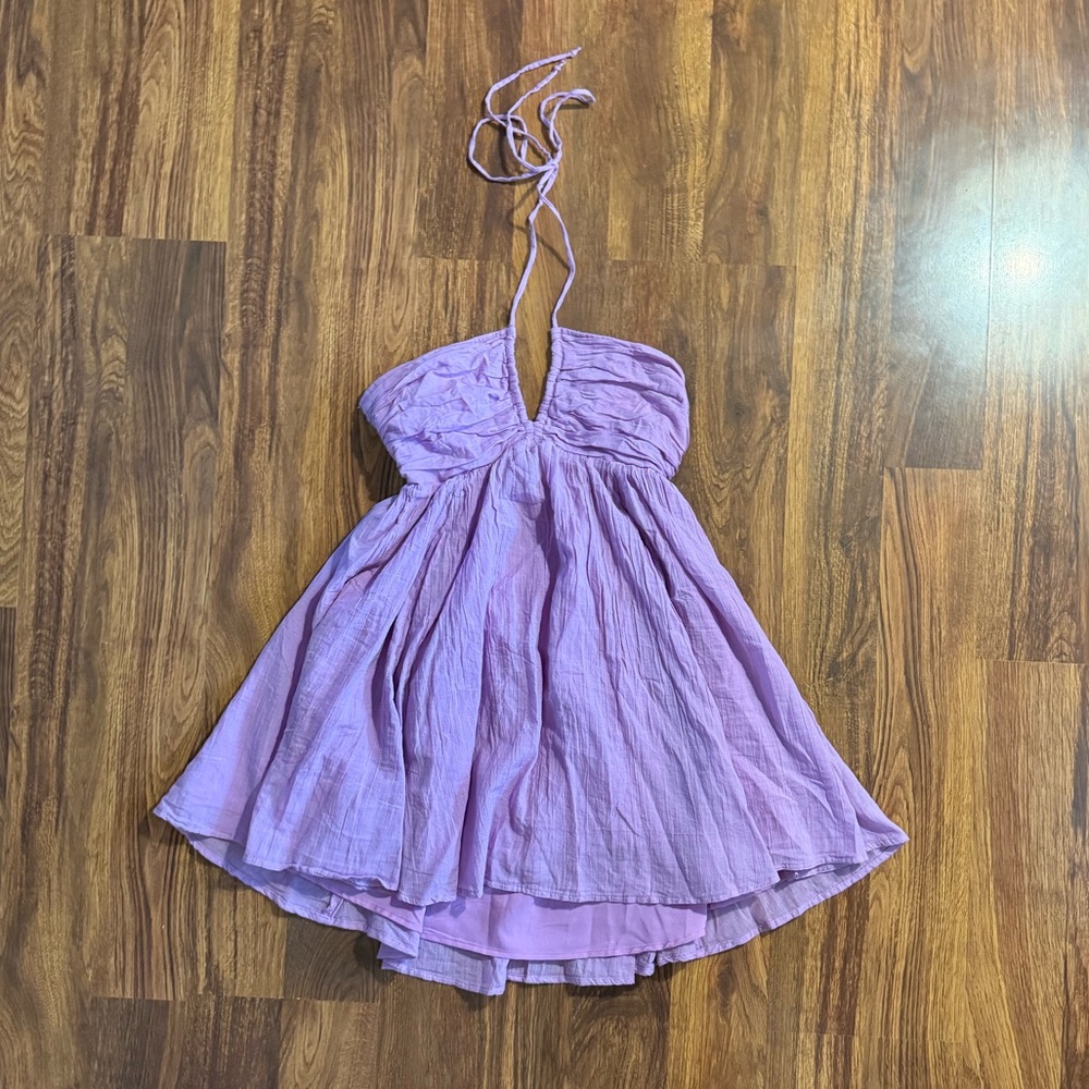 AEO Pinky Lavender Halter Dress Small